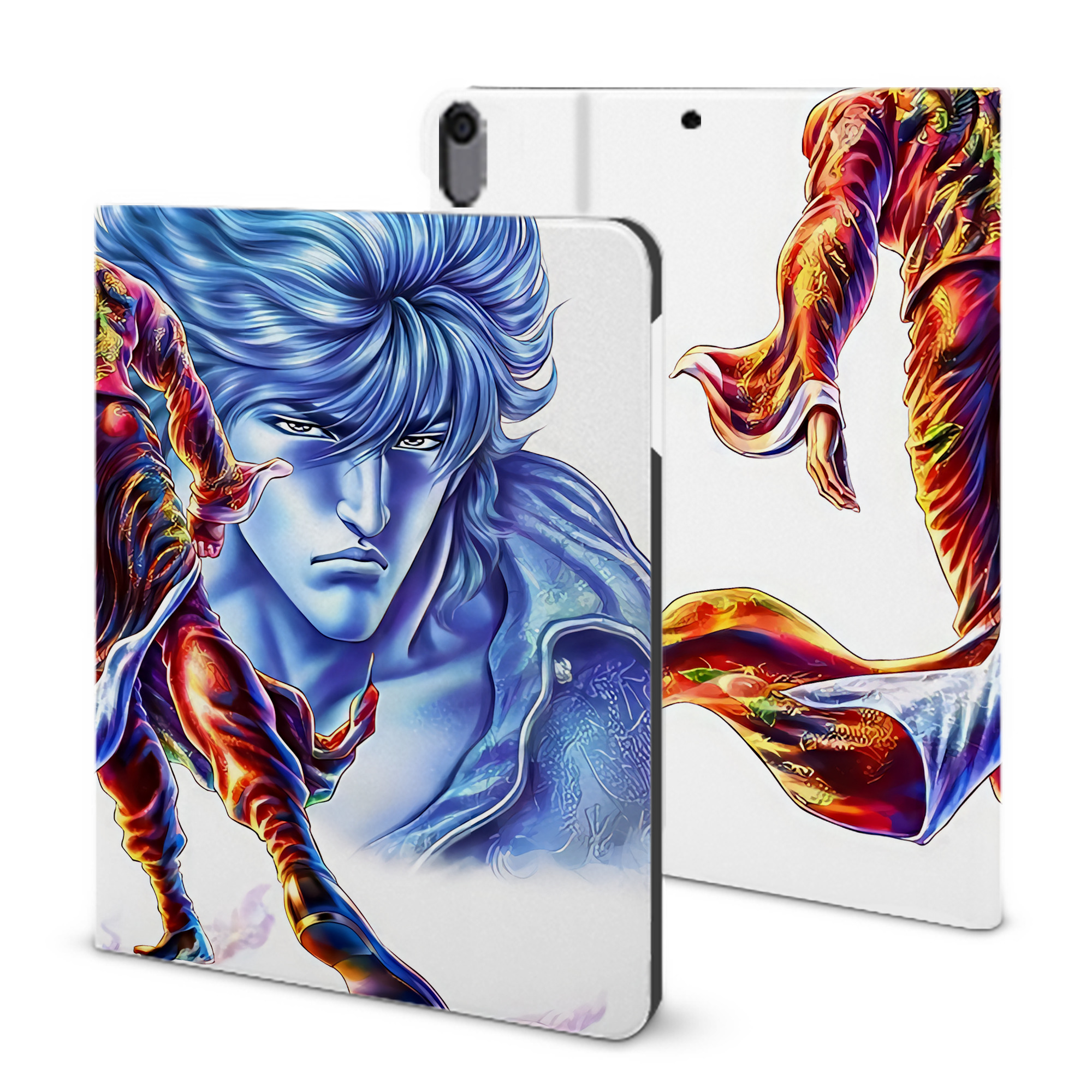 （画像用） 北斗の拳 Fist of the North Star IPad ケース ブック型 PUレザー TPU 耐衝撃 軽量 薄型 ペン収納なし 全面保護 IPad 各モデル対応